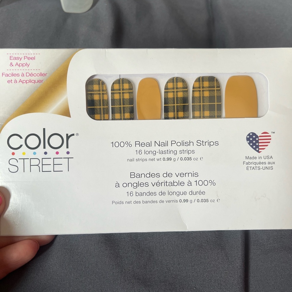 Color Street Yellow and Black Nail Polish Strips Party Supplies